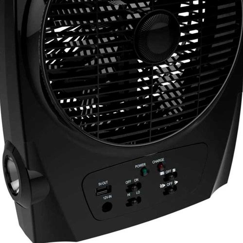 Ventilador recargable de 16" 50w negro 
