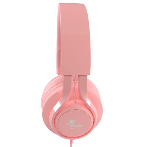 Audífonos cutie cableados c/microfono rosados