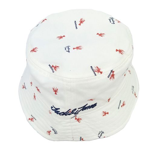 Sombrero blanco con estampado para niño