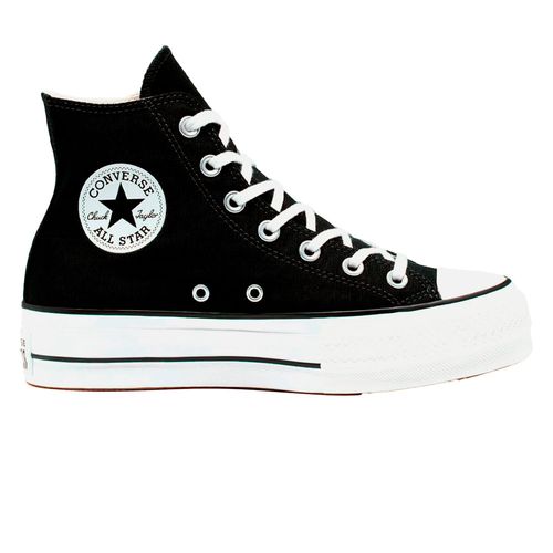 Zapato deportivo casual Converse Chuck Taylor All Star lif color negro y blanco para mujer