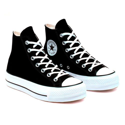 Zapato deportivo casual Converse Chuck Taylor All Star lif color negro y blanco para mujer