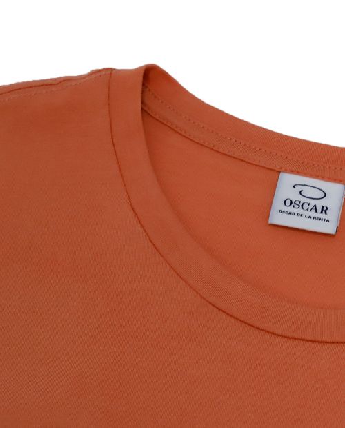 Camiseta básica anaranjada para hombre
