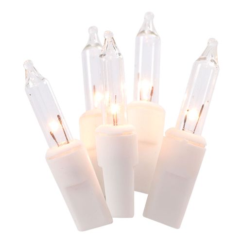 Caja de 100 luces cable blanco focos clear