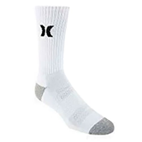 Paquete de 6 pares de calcetines mid calf blancos color block para hombre