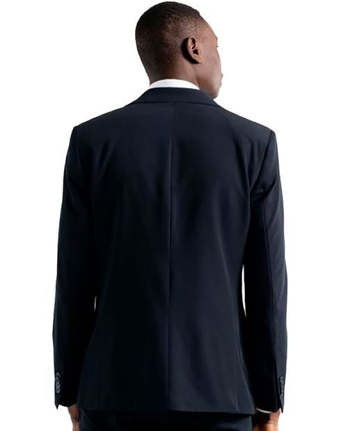 Saco PuroEGO slim fit navy sólido para hombre