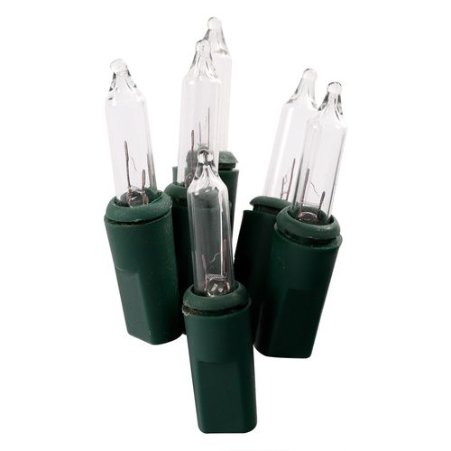 Caja de 100 luces cable verde focos clear