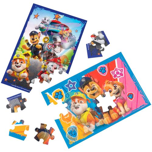 Paw patrol set 2 rompecabezas lenticulares caja 24 piezas