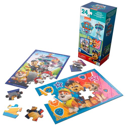 Paw patrol set 2 rompecabezas lenticulares caja 24 piezas