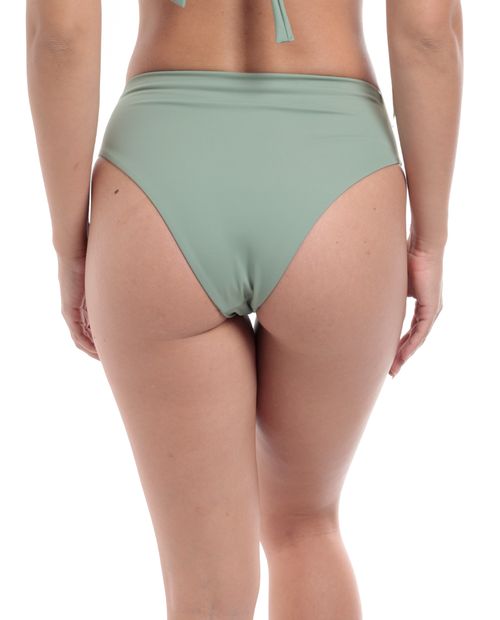 Bikini bottom Orange verde sage de cintura alta para dama