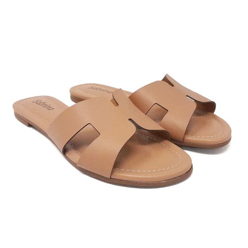 Sandalia casual Sabrina color nude para mujer