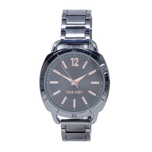 Reloj Nine West análogo metálico gris para mujer