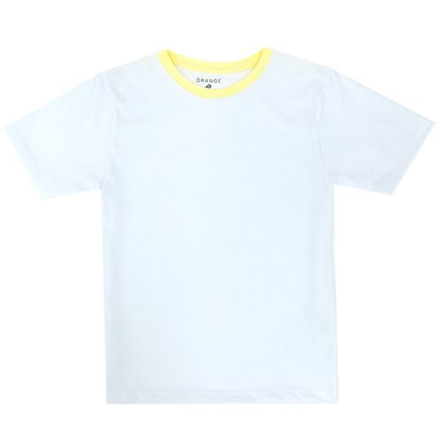 Camiseta blanca sólido para niño