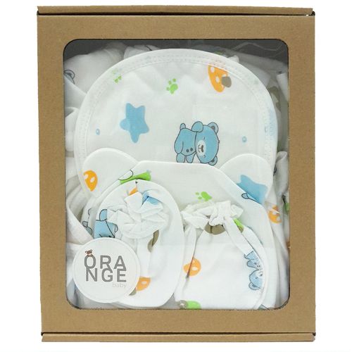 Set de regalo 7 piezas blanco con estampado para bebé niño