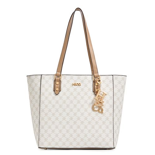 Cartera tote H&Co color blanco para mujer