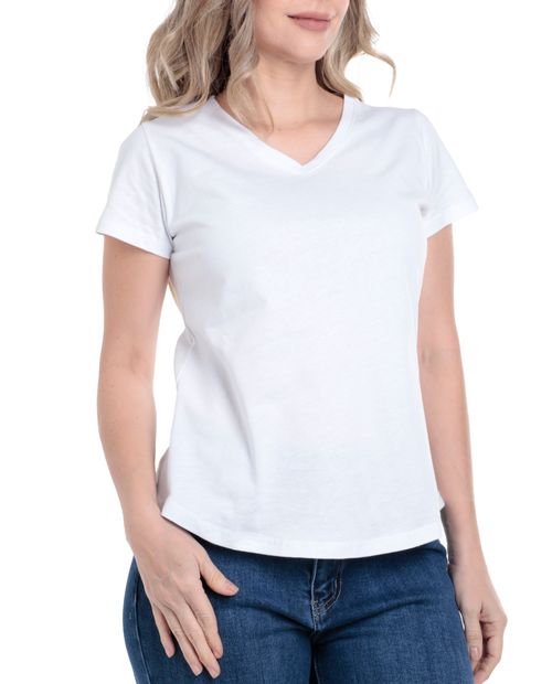 Camiseta Nicolle blanca manga corta para mujer