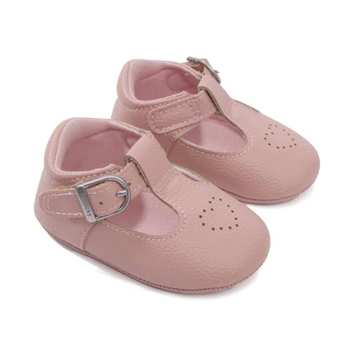Zapato precaminador casual Colloky rosado para niña bebé