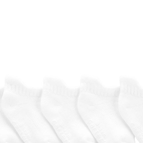 Set de 10 pares de calcetines blanco sólido para bebé niña