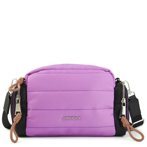 Cartera crossbody Amphora Fiorella color morado para mujer