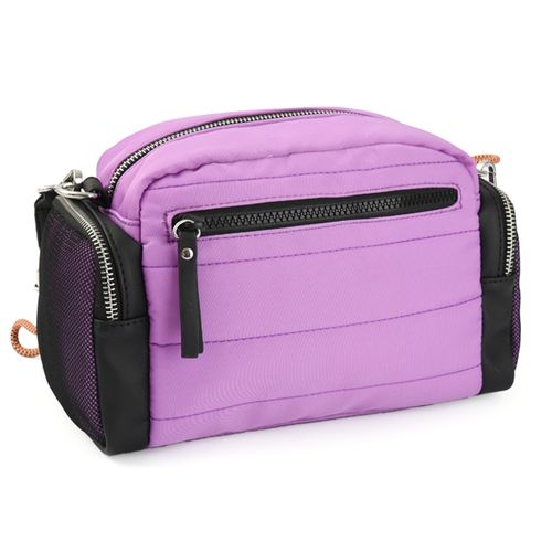 Cartera crossbody Amphora Fiorella color morado para mujer