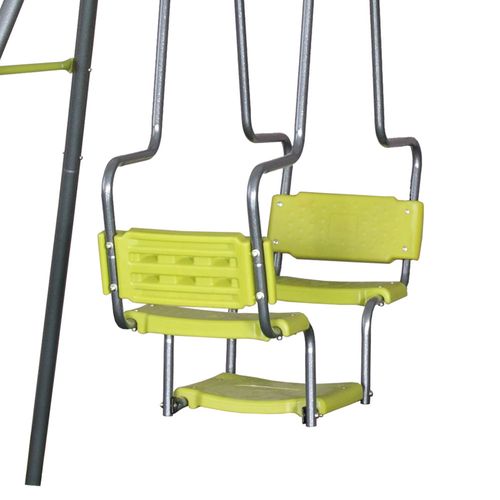 J And S Columpio De Metal De 1,95 M Con Asiento, Balancín y Columpio Doble