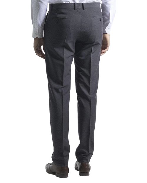 Pantalón de vestir PuroEGO slim fit gris oscuro sólido para hombre
