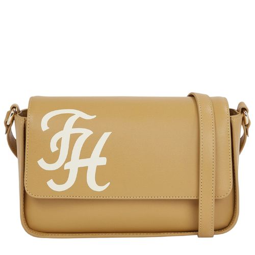 Cartera crossbody Tommy Hilfiger color beige para mujer