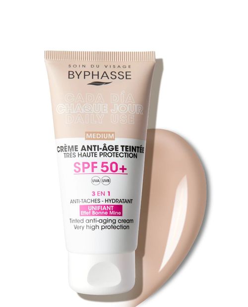 Byphasse Crema facial antiedad SPF 50+ color Medium