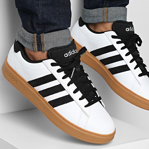 Zapato Adidas Grand Court deportivo casual blanco para hombre