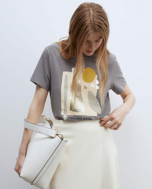 Camiseta Sfera estampada manga corta para mujer