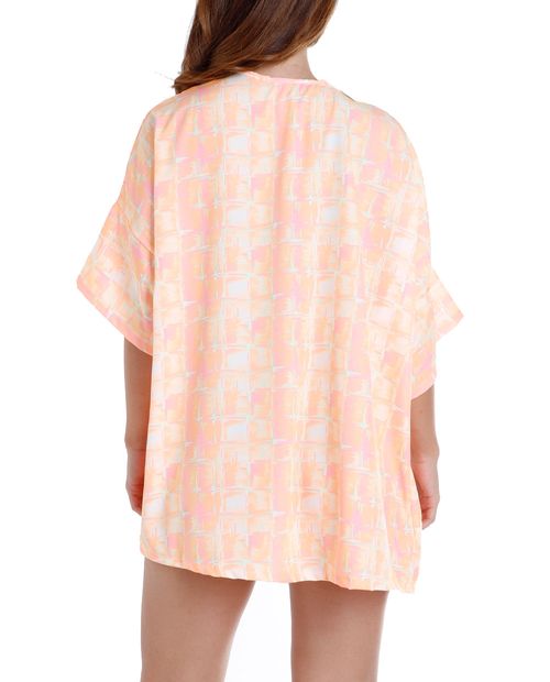Salida de baño Orange estilo kimono para mujer