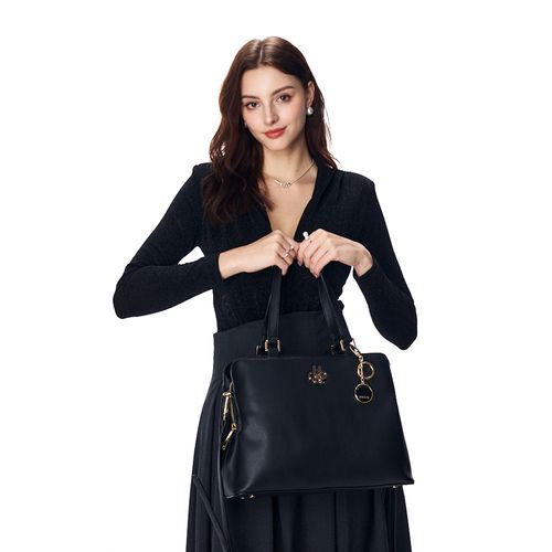 Cartera satchel H&Co color negro para mujer