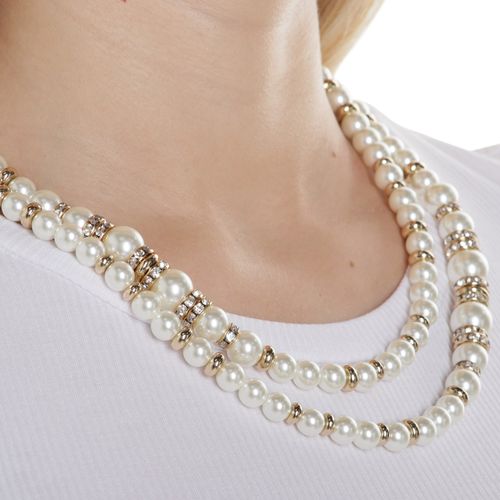 Collar con perlas 1cm -40" para mujer