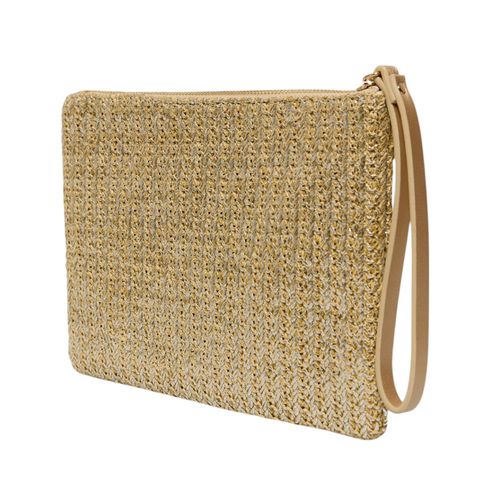 Cartera clutch Sfera color dorado para mujer