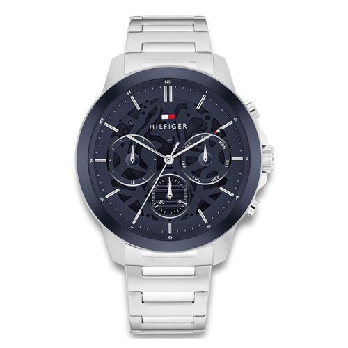 Reloj Tommy Hilfiger análogo cronógrafo metálico plateado para hombre