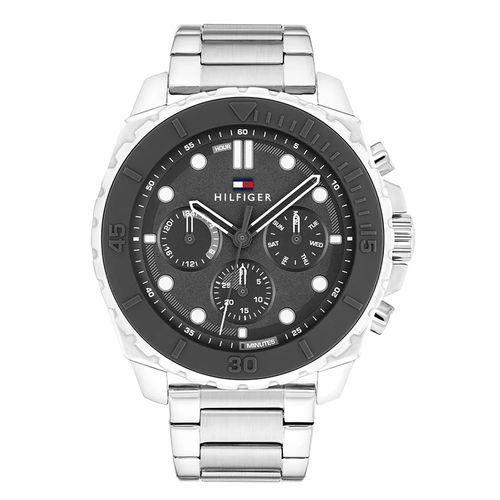 Reloj Tommy Hilfiger análogo cronógrafo metálico plateado para hombre
