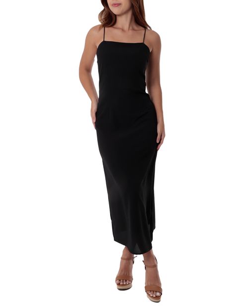Vestido Orange maxi negro de tirantes para mujer
