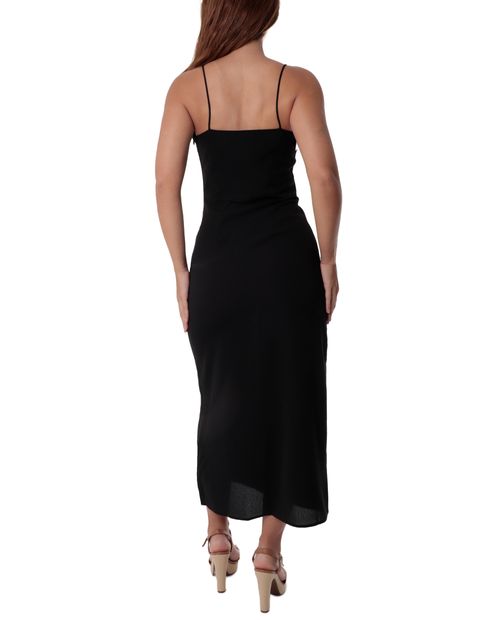 Vestido Orange maxi negro de tirantes para mujer