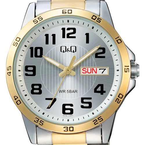 Reloj Q&Q análogo metálico bicolor para hombre