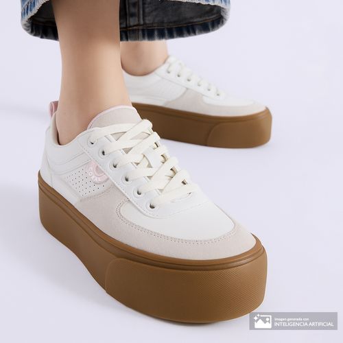 Zapato casual Coral color beige para mujer