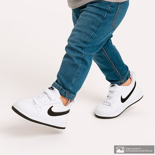 Calzado deportivo casual Nike court borough low recraft btv blanco para niño bebé