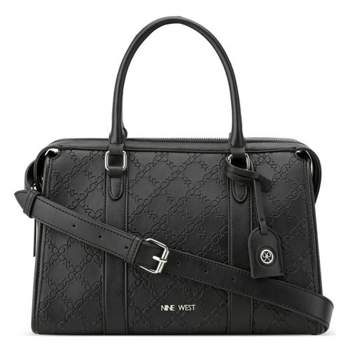 Cartera satchel Nine West Briar color negro para mujer