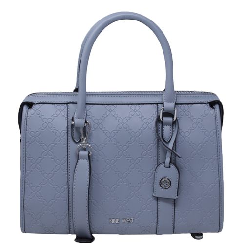 Cartera satchel Nine West color celeste para mujer