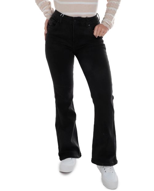 Jeans Orange flare negro de cintura alta para mujer