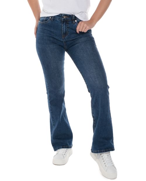 Jeans Orange flare azul de cintura alta para mujer