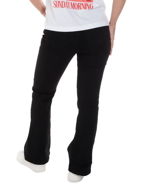 Jeans Orange flare negro de cintura alta para mujer