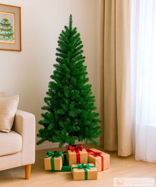 Árbol navideño 6 pies (182 cm) con base metálica