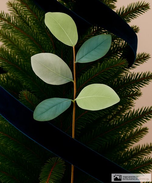 Rama de hojas de magnolias 50 cm