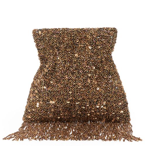 Cartera clutch Sfera color dorado para mujer