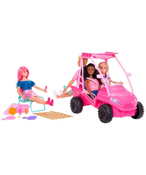 Barbie detectives en la playa vehículo buggy de playa con accesorios
