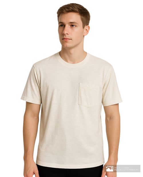 Camiseta Orange ivory heather para hombre